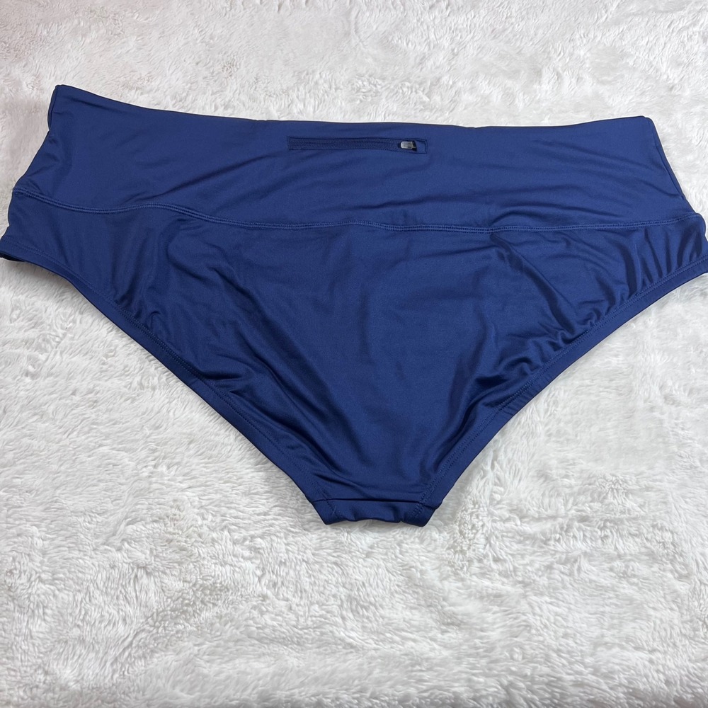 Nike Women's Swim High Waist Bikini Bottoms Navy Blue NESSA276 Plus Size 3X NEW - Picture 5 of 14